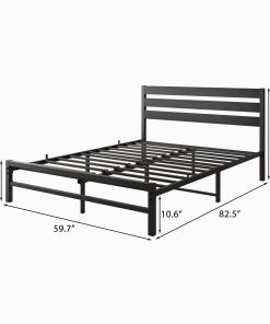 Queen Size Platform Bed Frame With Headboard