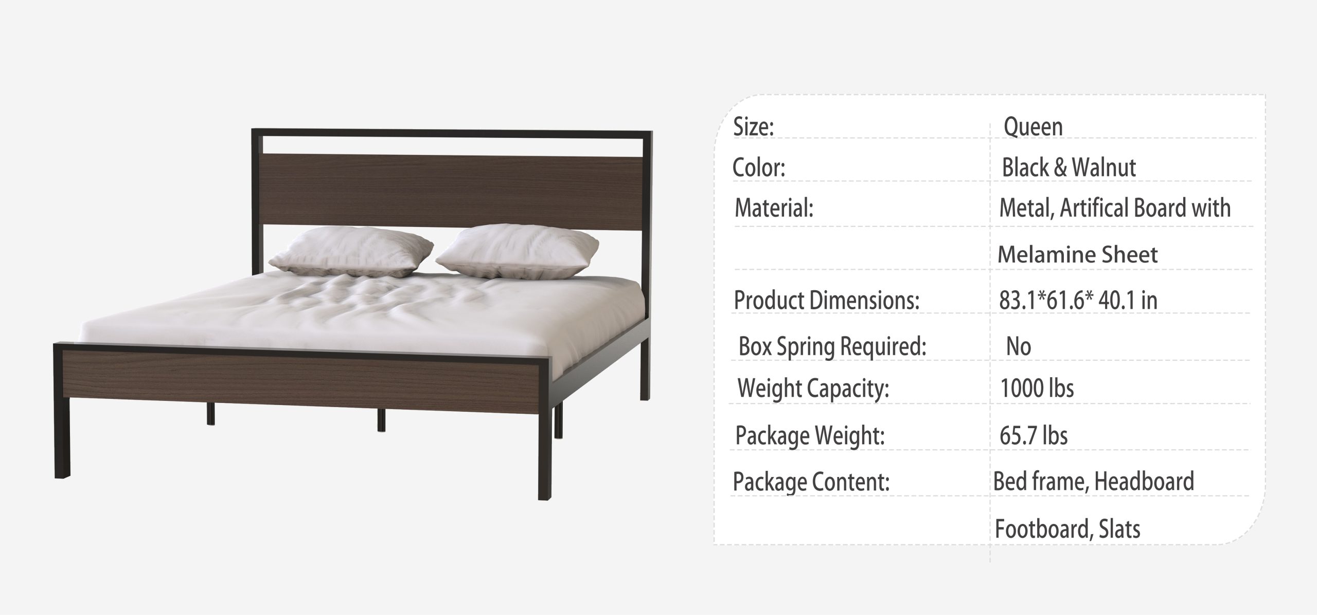Queen Ceres Metal Bed
