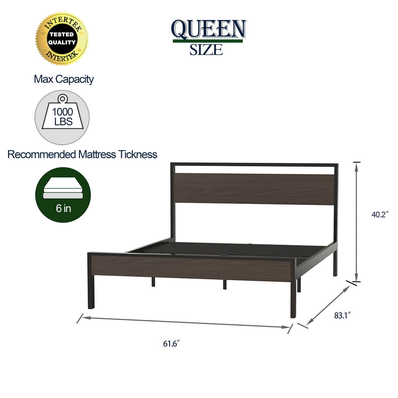 Queen Ceres Metal Bed