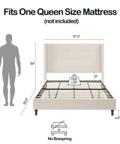 Peyton Upholstered Queen Platform Bed