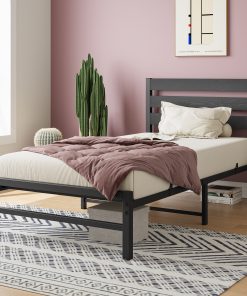 Twin Size Platform Bed Frame With Headboard