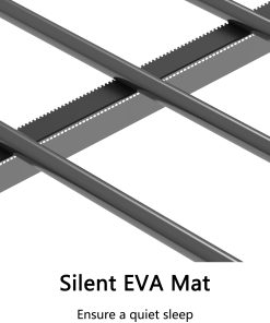 Metal Twin Over Full Bunk Bed with Ladder and Guardrails