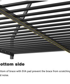 Metal Twin Over Full Bunk Bed with Ladder and Guardrails