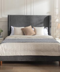 Harper Tall Headboard Upholstered Bed, Queen