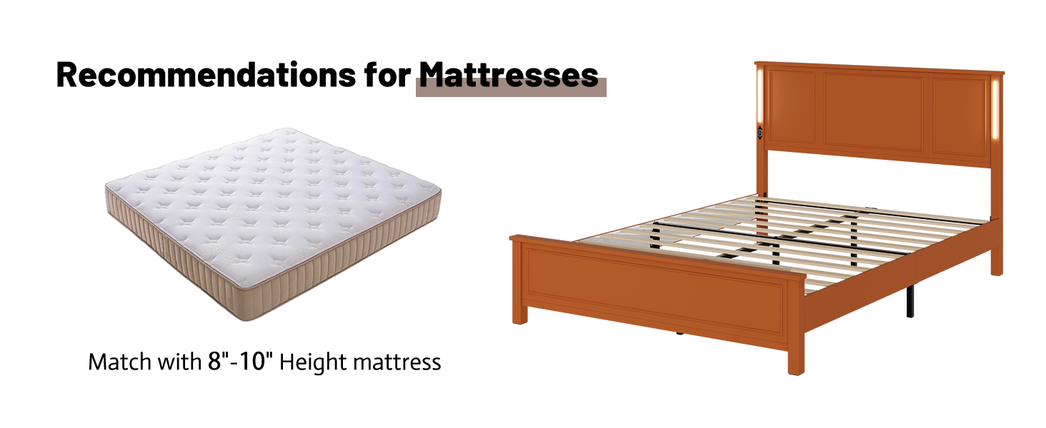 Queen Size Platform Bed Frame With Headboard And Footboard