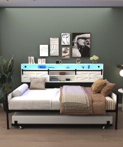 Farmhouse Twin Daybed With Trundle