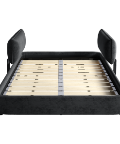 King Size Cloud Bed Frame with Oversized Padded Movable Headboard