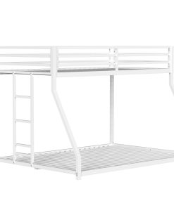 White Twin Over Full Bunk Bed For Kids And Adult