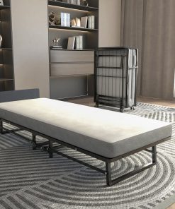 Metal Folding Bed Frame with Foam Mattress of Pockets