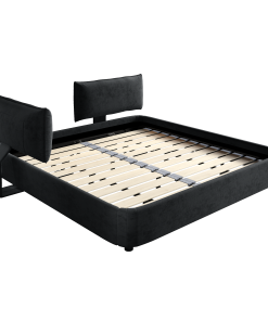 King Size Cloud Bed Frame with Oversized Padded Movable Headboard