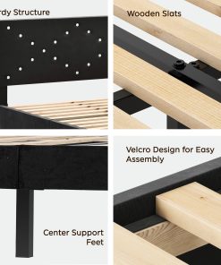 Upholstered Twin Size Platform Bed