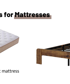 Queen Size Wood Platform Bed Frame With Storage LED Light Headboard