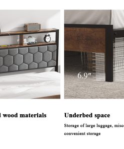 King Size Wooden Platform Bed Frame