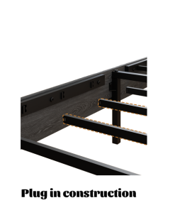 Full Wood Platform Bed Frame with Headboard
