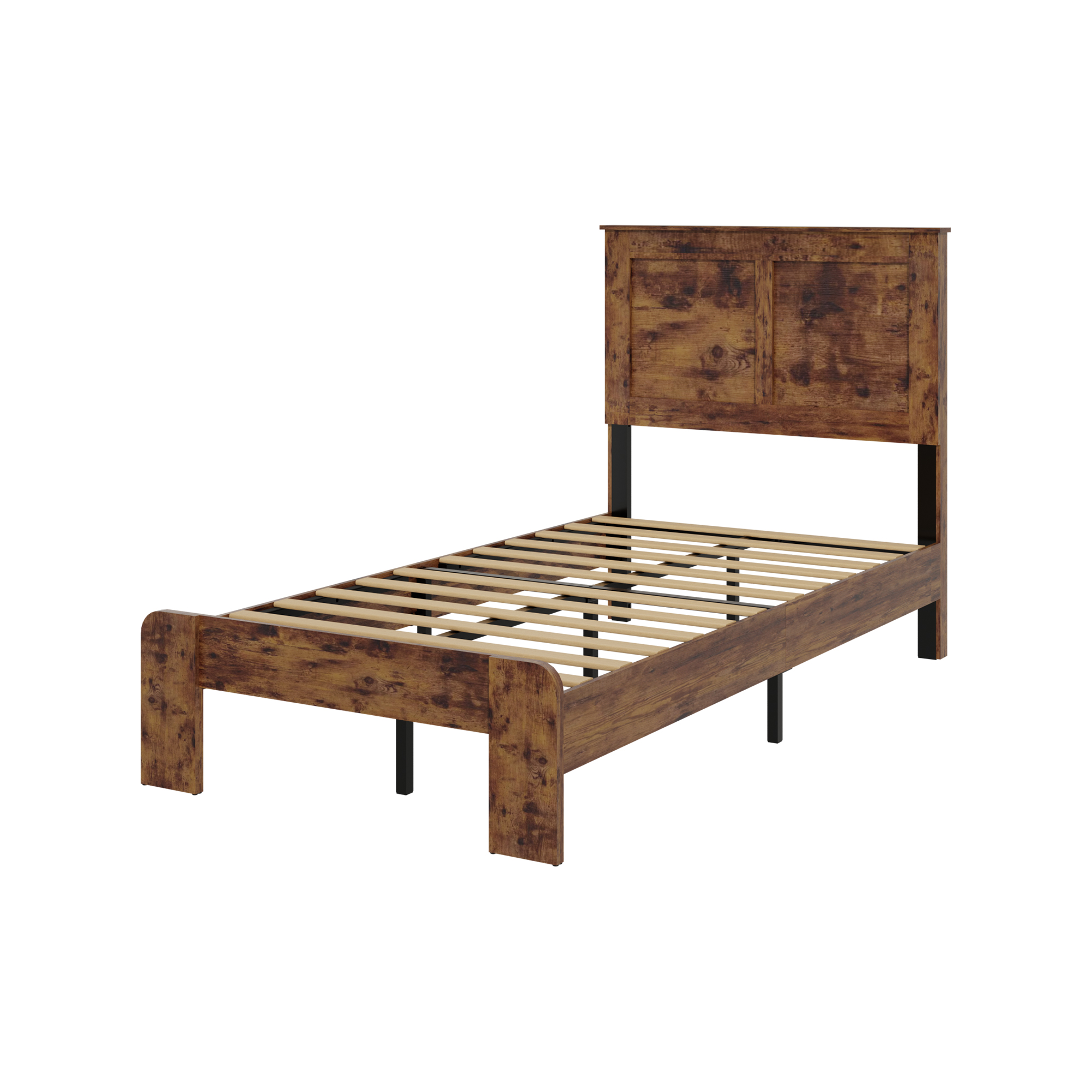 Wooden Twin Platform Bed Frame