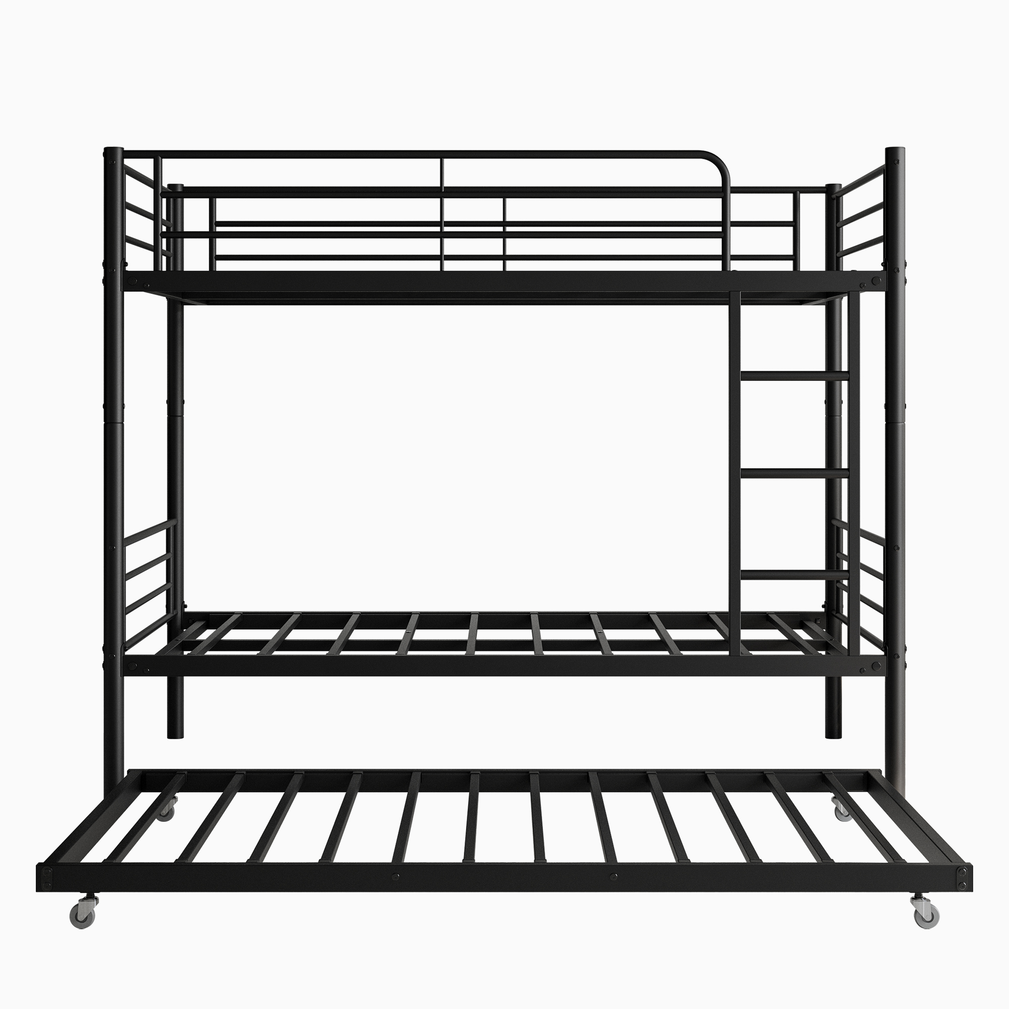 Metal Twin over Twin Bunk Bed With Trundle