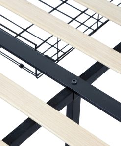 Queen Bed Frame with USB Charging Station & LED Lights