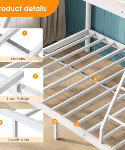 Metal Twin Over Full Size Bunk Bed