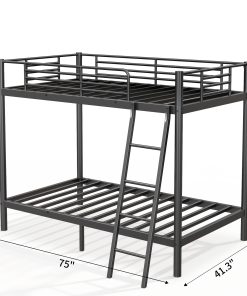 Metal Twin Over Twin Size Bunk Bed