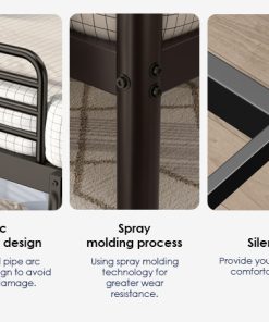 Metal Twin Over Twin Size Bunk Bed