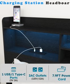 Full Bed Frame with 4 Storage Drawers