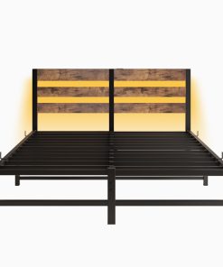 Queen Size Metal Bed Frame with Headboard