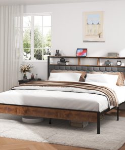 King Size Wooden Platform Bed Frame