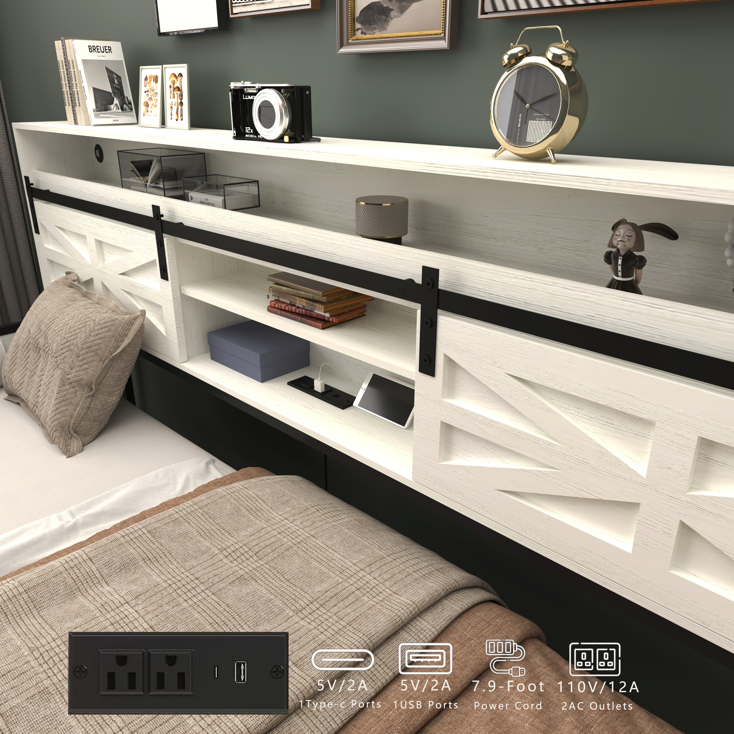 Farmhouse Twin Daybed With Trundle