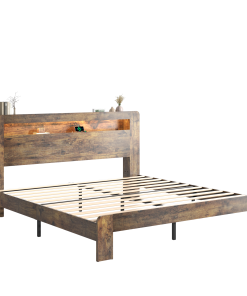 Wood Platform Bed Frame With Storage - Image 8