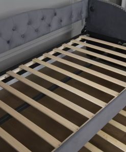 Twin Size Upholstered Daybed with Trundle and USB Charging