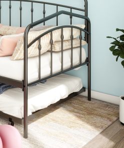 Fox Twin Daybed With Twin Trundle, Black