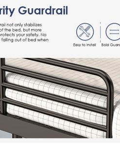 Metal Twin Over Twin Size Bunk Bed