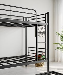 Metal Twin over Twin Bunk Bed With Trundle