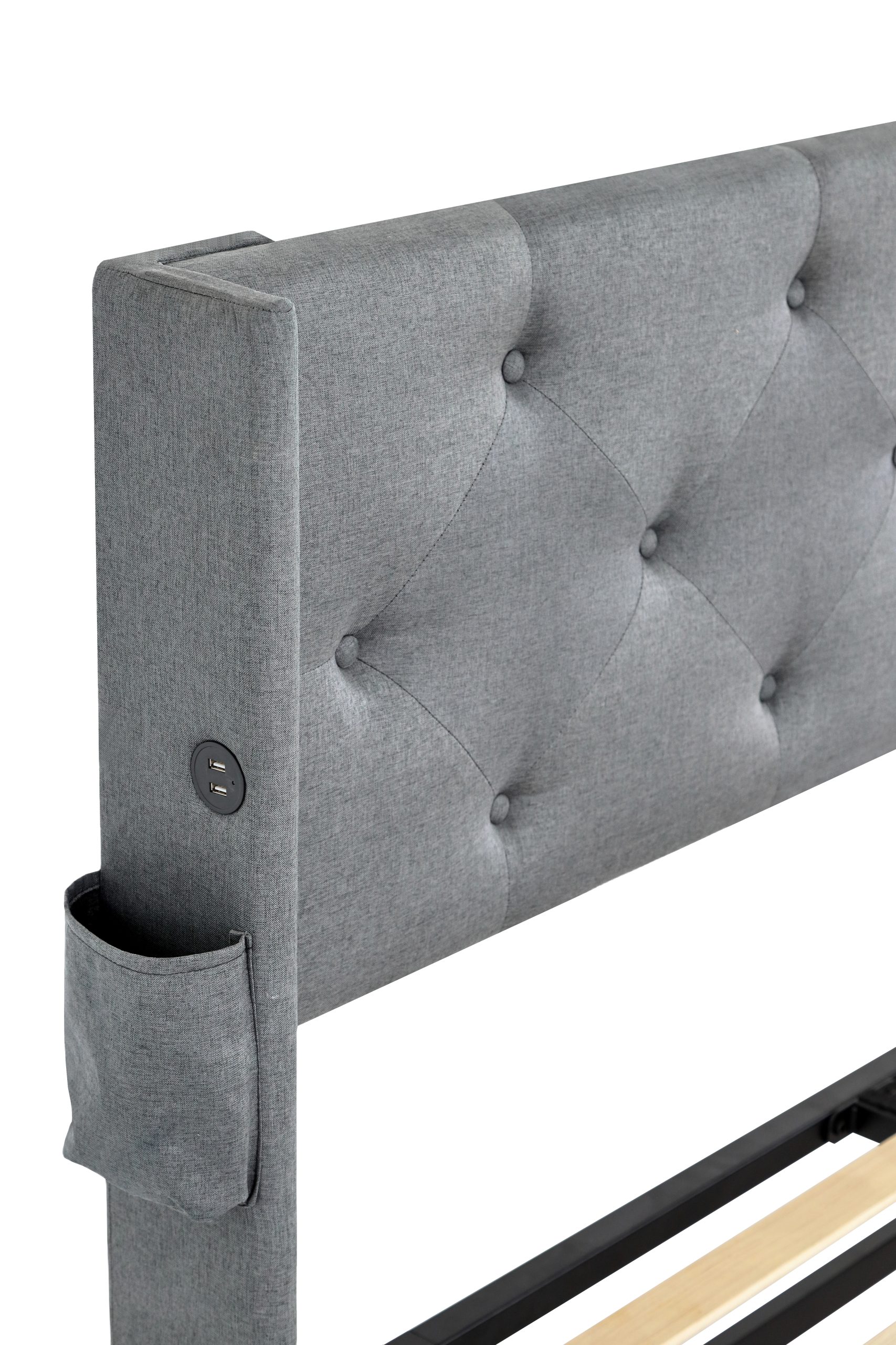 Queen Size Bed Frame with Storage