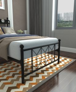 Twin Bed Frames with Headboard, Charging Station and  LED Light