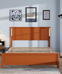Queen Size Platform Bed Frame With Headboard And Footboard