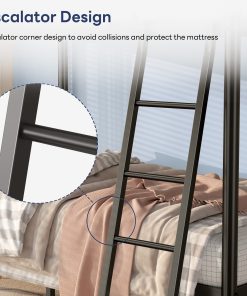 Metal Twin Over Twin Size Bunk Bed