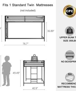 Adam Sturdy Junior Twin Loft Bed