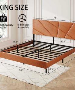 King Size Metal Square Bed Frame