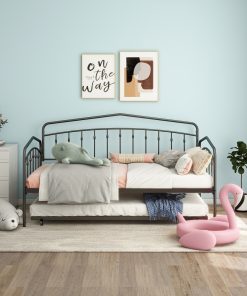 Fox Twin Daybed With Twin Trundle, Black