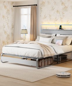 Metal Queen Size Bed Frame With Headboard