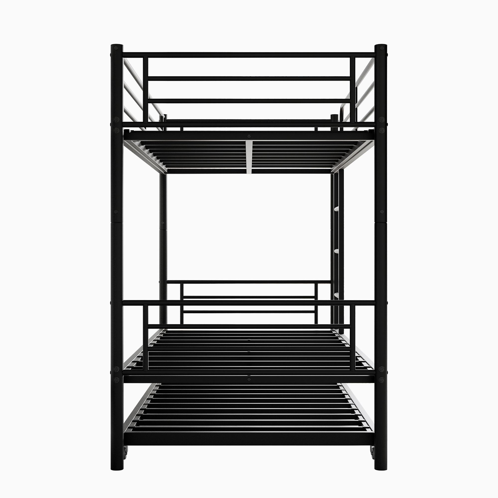 Metal Twin over Twin Bunk Bed With Trundle