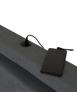 Queen Bed Frame with USB Charging Station & LED Lights