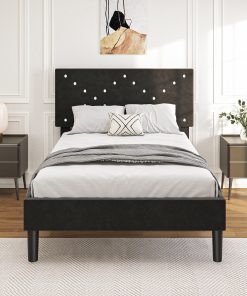 Upholstered Twin Size Platform Bed