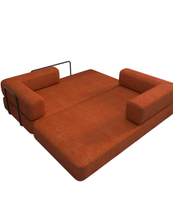 Convertible Sleeper Sofa Bed with Cylindrical Pillow