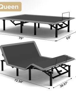 Queen Size Adjustable Bed Frame With Massage Head & Foot