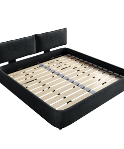 King Size Cloud Bed Frame with Oversized Padded Movable Headboard