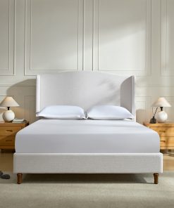 Hannah Upholstered Wingback Bed Queen Size