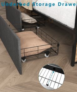 Sturdy Metal Twin Daybed With Drawers