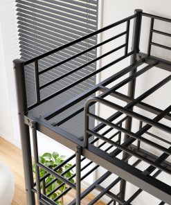 Twin Over Twin Over Twin Metal Bunk Bed Platform Frame